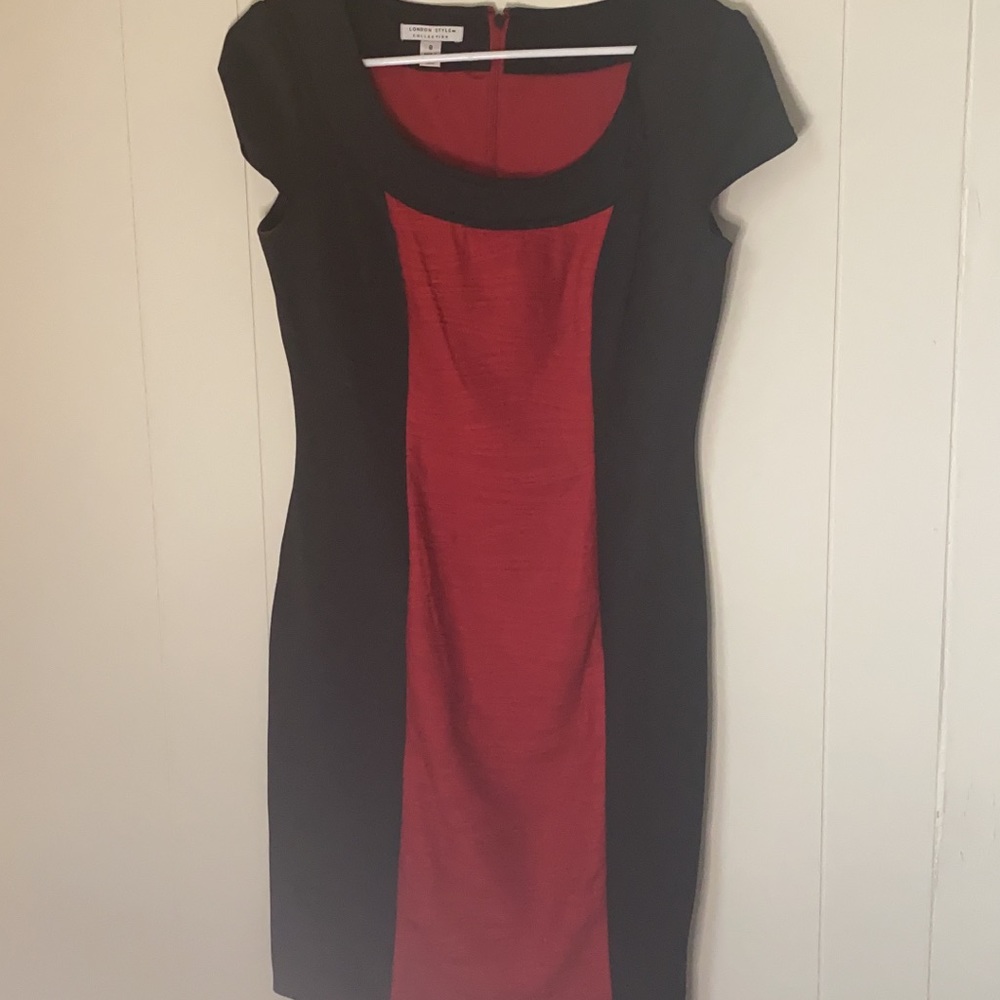 Black and Red Work Dress